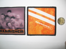 Rammstein ofsetová nášivka po krajoch obšívaná  cca. 9x9cm  cena za 1ks!!!